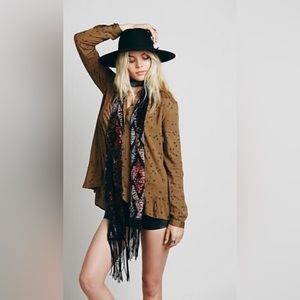 Free People Stars Print Flowy Blouse Top